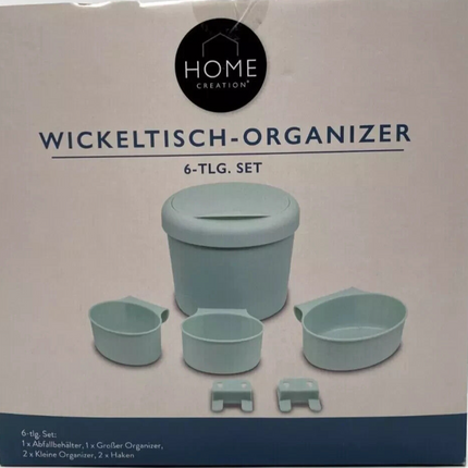 Home Creation Wickeltisch Organizer, 6 tlg, Farbe Mint