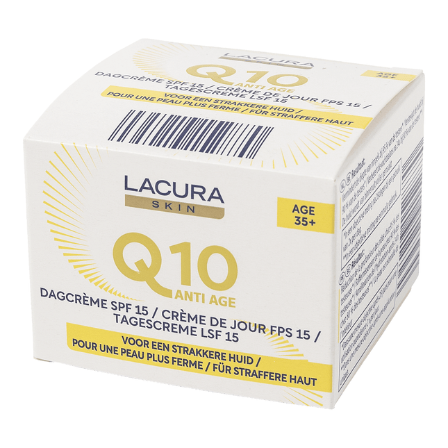 Lacura Skin Q10 pretnovecošanās dienas krēms, SPF 15, 35+, sejai, kaklam, jauns un noslēgts
