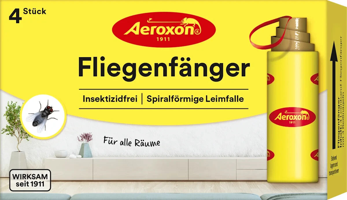 Aeroxon Fliegenfänger, 1x4 St, Giftfrei und Geruchslos, 1x4 St, neu&ovp