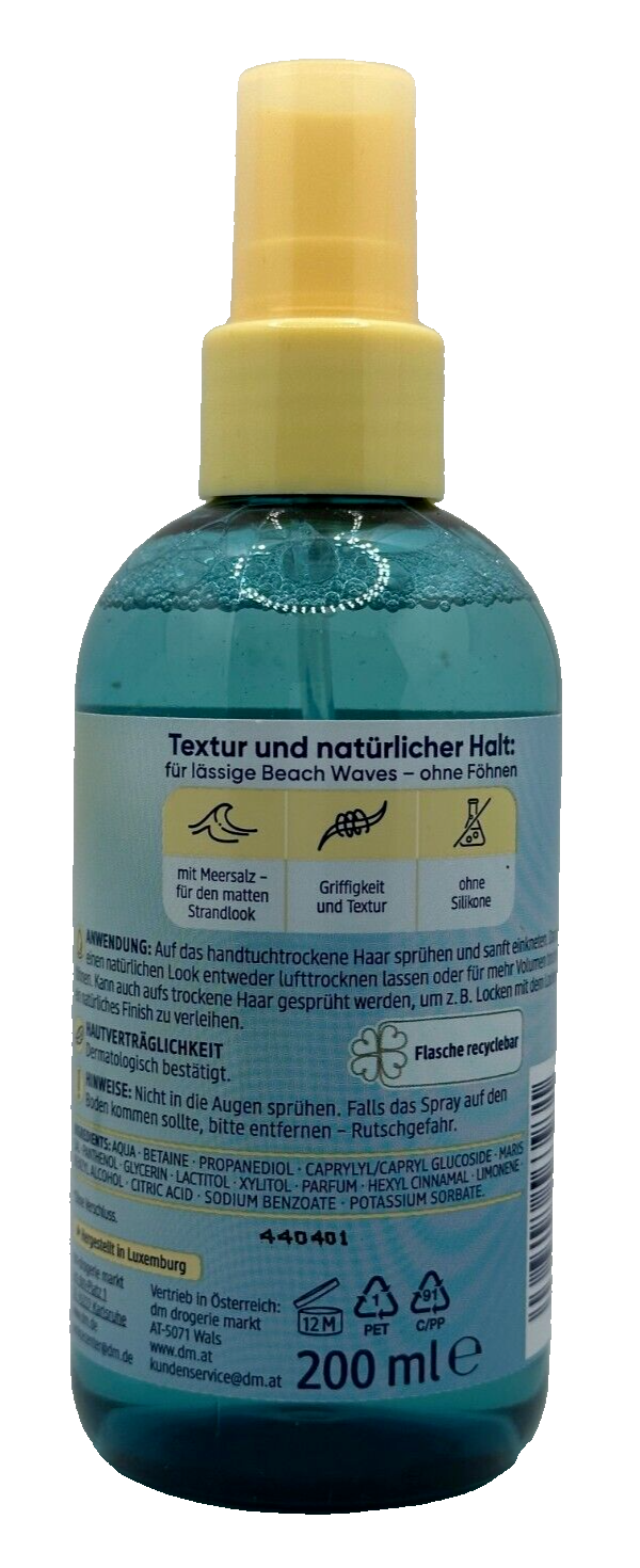 Balea Sea Salt Texture Spray, 200 ml, Neu