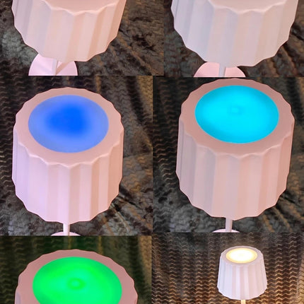 مصباح طاولة Casalux LED RGB+White دافئ 3 في 1، قابل للتعتيم، متغير اللون، بطارية قابلة لإعادة الشحن عبر USB، جديد