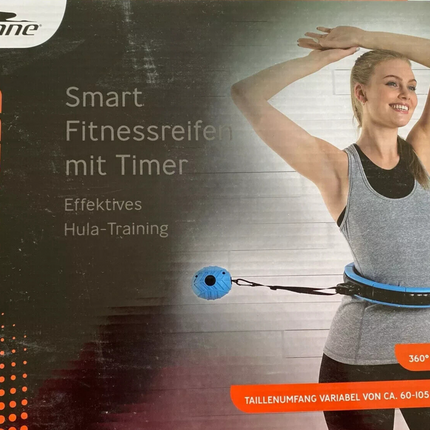 Viedais fitnesa stīpa ar taimeri, vingrošanai ar vingrošanas stīpu, vidukļa apkārtmērs 60–105 cm, jauns un oriģinālajā iepakojumā