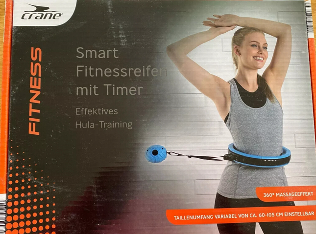 Viedais fitnesa stīpa ar taimeri, vingrošanai ar vingrošanas stīpu, vidukļa apkārtmērs 60–105 cm, jauns un oriģinālajā iepakojumā