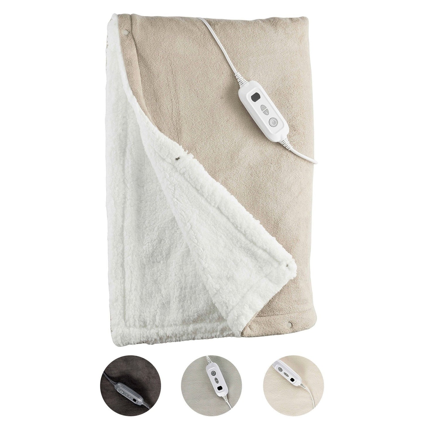 AMBIANO Elektrische Kuschelheizdecke, 9 Stufen, Timer, 160 Watt, neu&ovp