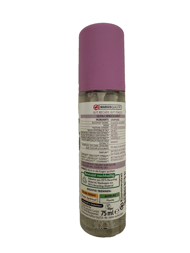 مزيل عرق بخاخ برائحة المريمية العضوية من ألتيرا لمستحضرات التجميل الطبيعية، 75 مل، جديد