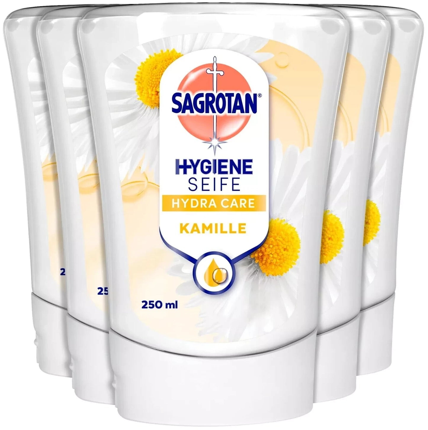 SAGROTAN Seife Nachfüller für No-Touch Spender Lotusblüte & Kamille 5x250ml, neu