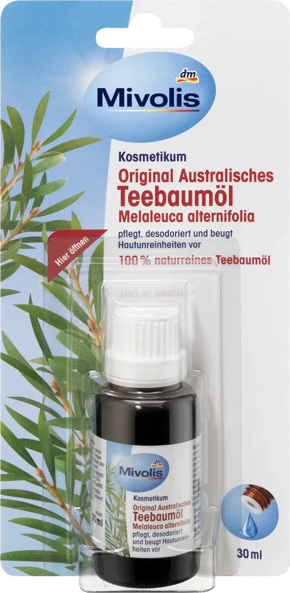 Mivolis Austrālijas tējas koka eļļa, Melaleuca alternifolia, 30 ml, jauna un iesaiņota