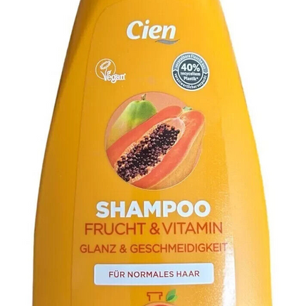 Cien augļu un vitamīnu šampūns, bez silikona, vegāns, 1 x 500ml, jauns