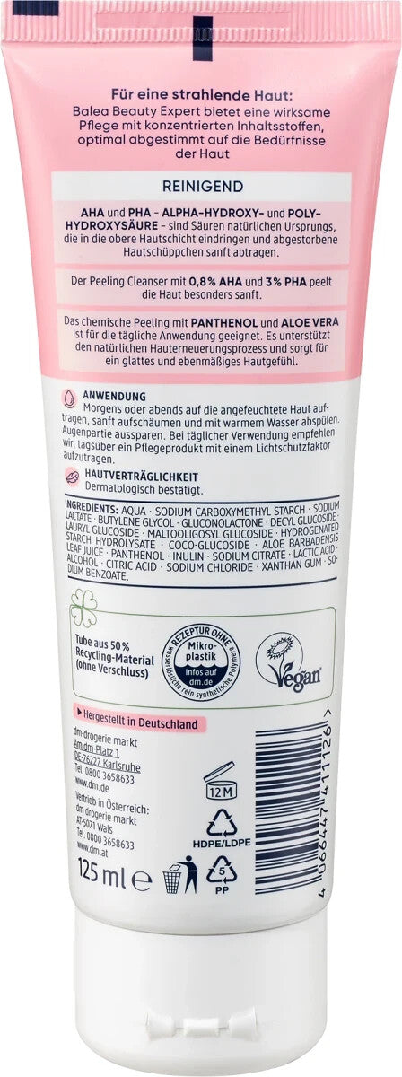 Balea pīlinga tīrīšanas līdzeklis Beauty Expert, 125 ml, jauns un oriģināls