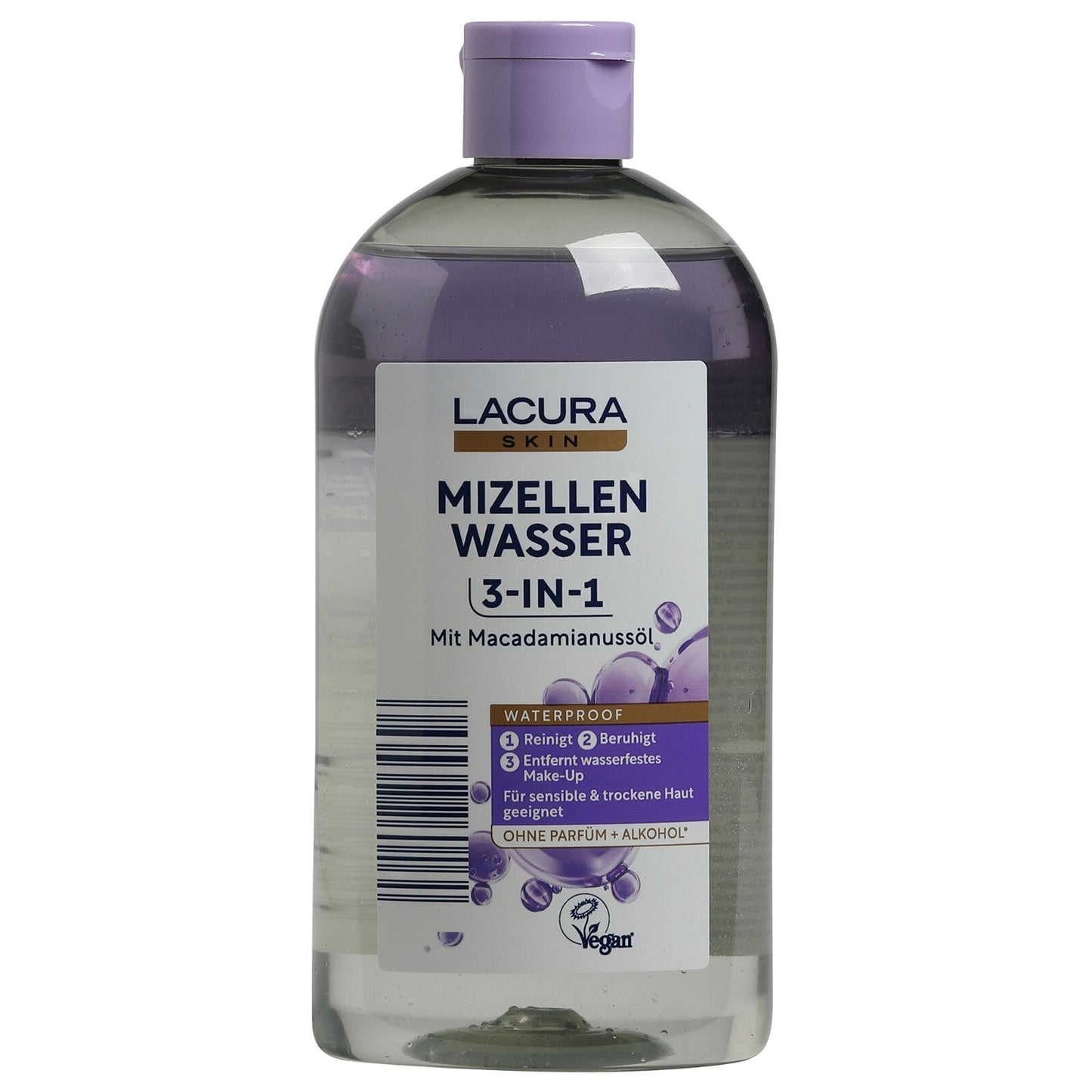 Lacura Skin Mizellenwasser 3in1 mit Macadamianussöl, 1x400 ml, neu&ovp