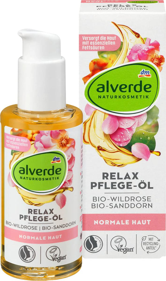 alverde NATURKOSMETIK Körperöl Relax Wildrose Sanddorn, 1 x 100 ml