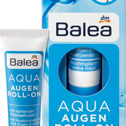 Augencreme Aqua Augen Roll-On | Mit kühlender Massagekugel | Mit Algen-Extrakt | Spendet lang anhaltende Feuchtigkeit | 15 ml