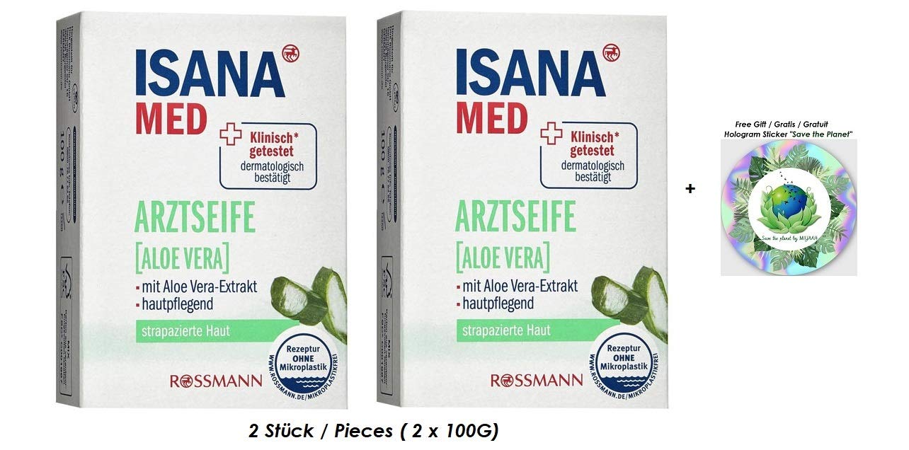 ISANA MED VEGANE Arztseife mit Aloe Vera 2 Stück (2 x 100g)