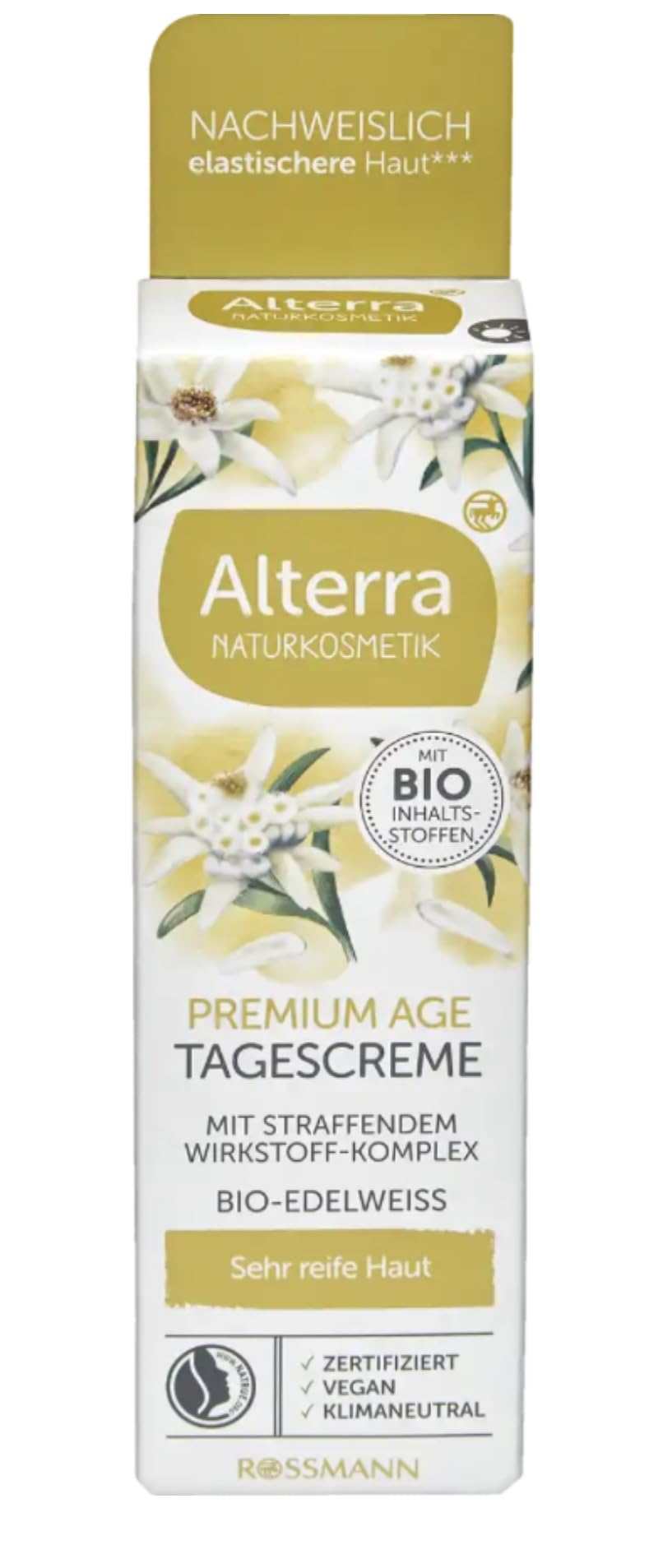 Alterra Naturkosmetik Premium Tagescreme Bio-Edelweiss mit essentiellen Omega-Lipiden für sehr reife Haut Inhalt: 50ml