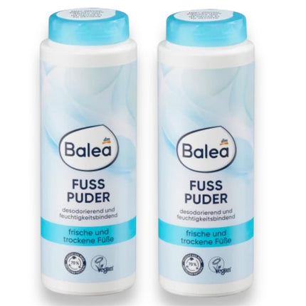 Balea pēdu pūderis, dezodorējošs un mitrinošs, 2 x 100 g. Svaigām un sausām pēdām.