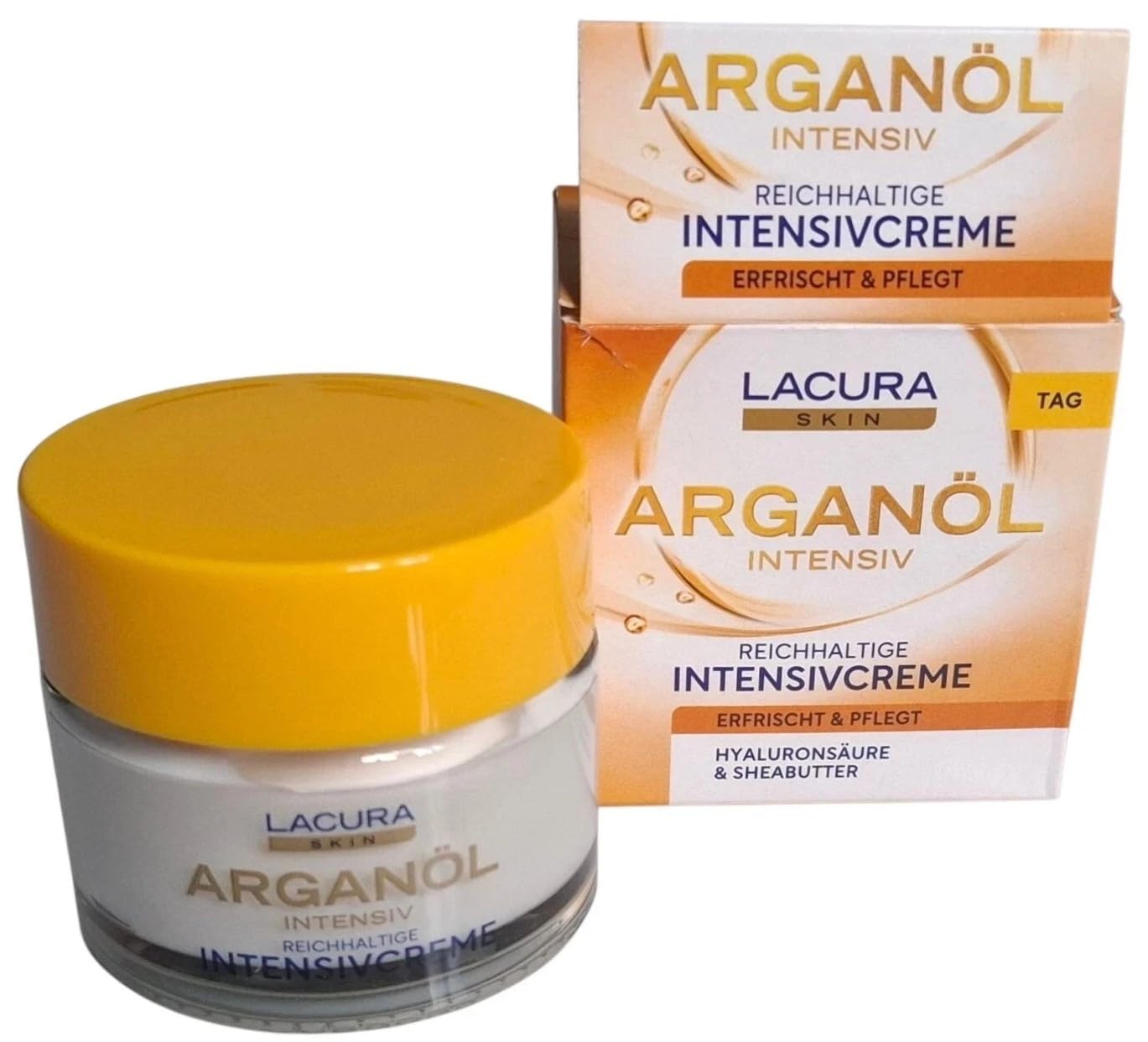 LACURA Arganöl Intensivcreme, extra Reichhaltige Pflege für sehr trockene, anspruchsvolle Haut, Vegan, 50 ml