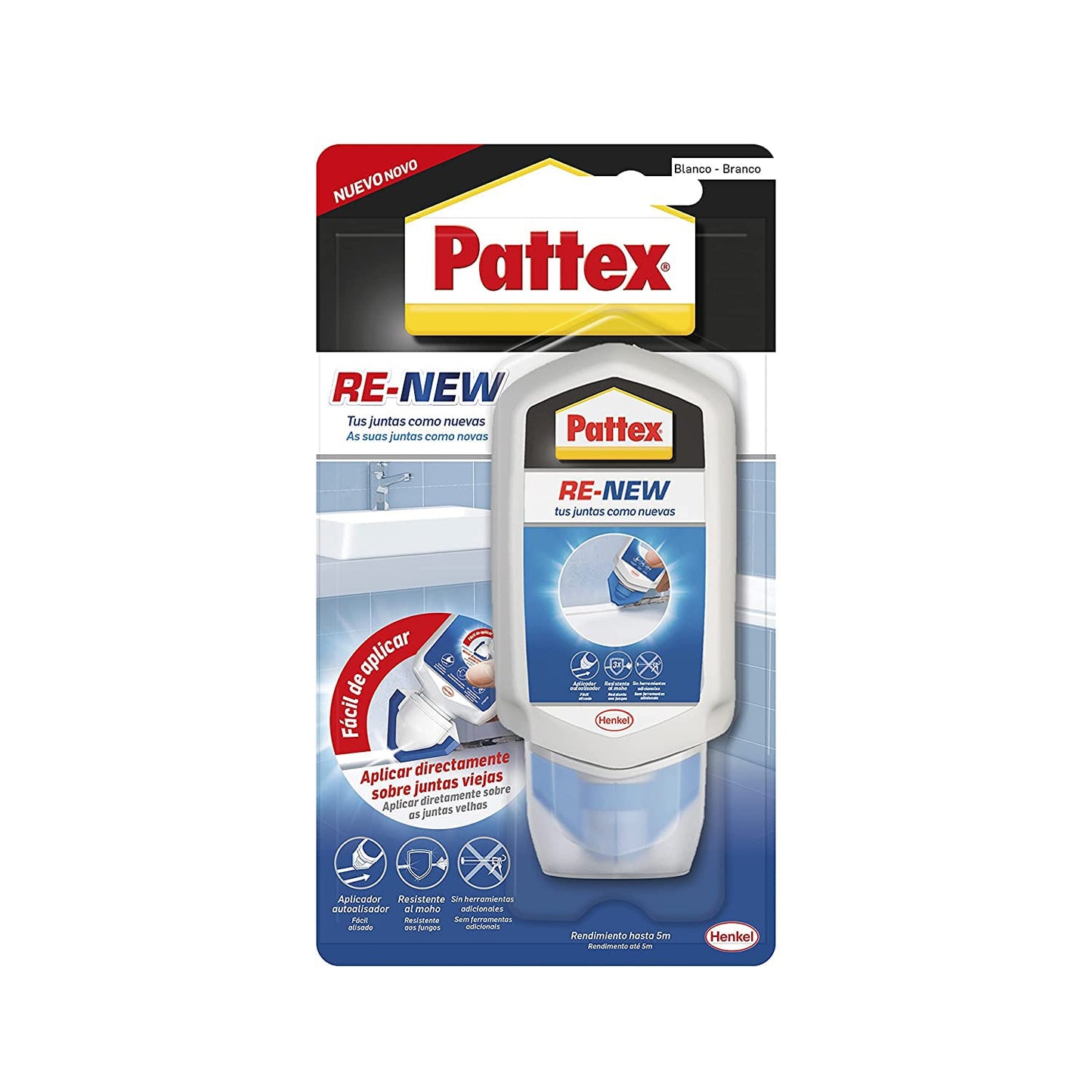 Pattex 2045060 Re-New Silikon, Weiß