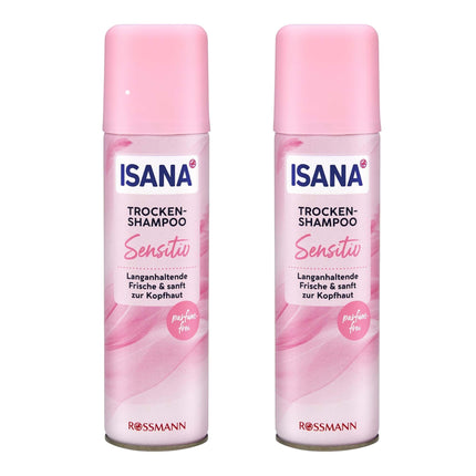 ISANA 2er Pack ISANA Trockenshampoo Sensitiv | 2x 200ml