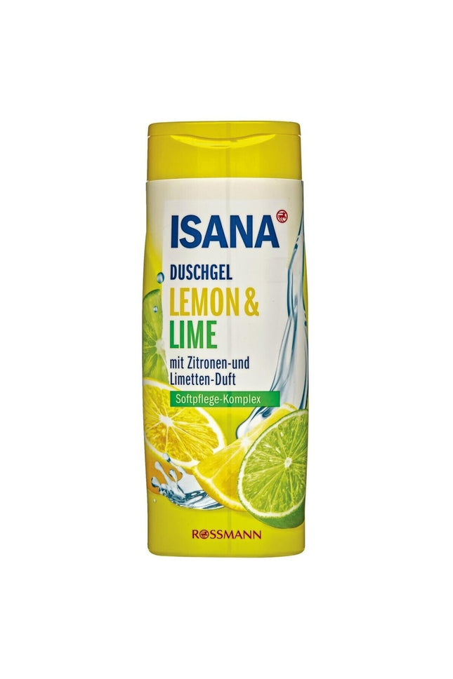 ISANA Duschgel Lemon & Lime 300 ml für alle Hauttypen, mit Zitronen- & Limetten-Duft, Vegan
