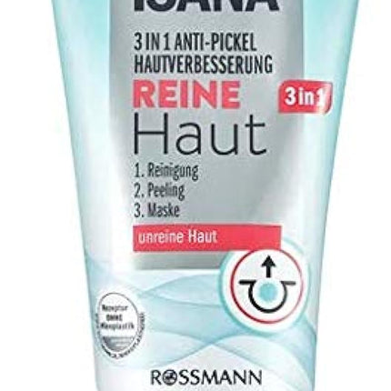 Reine Haut 3in1 Anti-Pickel Reinigungsmaske - Reinigung, Peeling und Maske - 3 Produkte in1! - 150 ml