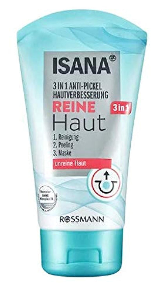 Reine Haut 3in1 Anti-Pickel Reinigungsmaske - Reinigung, Peeling und Maske - 3 Produkte in1! - 150 ml