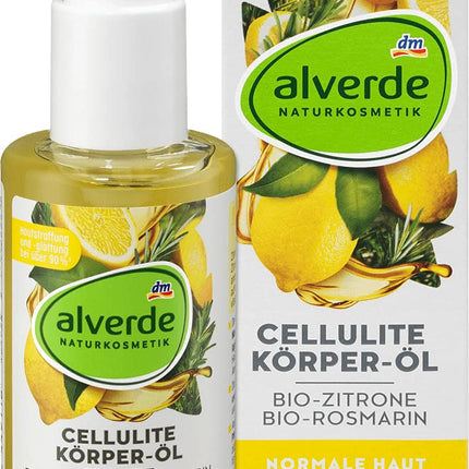 alverde NATURAL COSMETICS Cellulite Body Oil Organic Lemon, Organic Rosemary, 100 ml