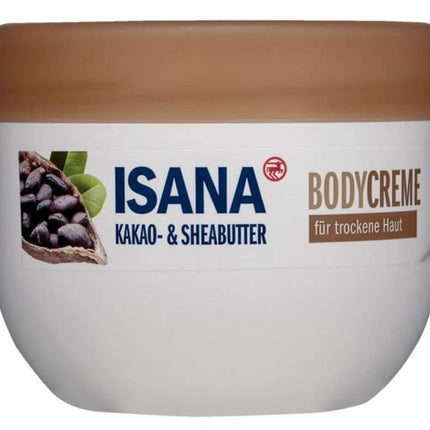 Isana Body Creme Kakao- & Sheabutter, Für trockene Haut, Pflegende Feuchtigkeitscreme, 500 ml