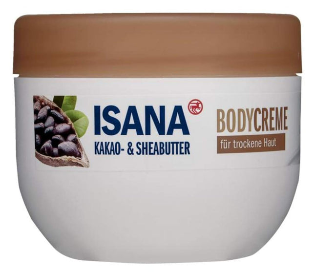 Isana Body Creme Kakao- & Sheabutter, Für trockene Haut, Pflegende Feuchtigkeitscreme, 500 ml