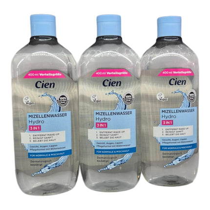 Cien Mizellen Wasser, Erfrischend, 3x 250 ml