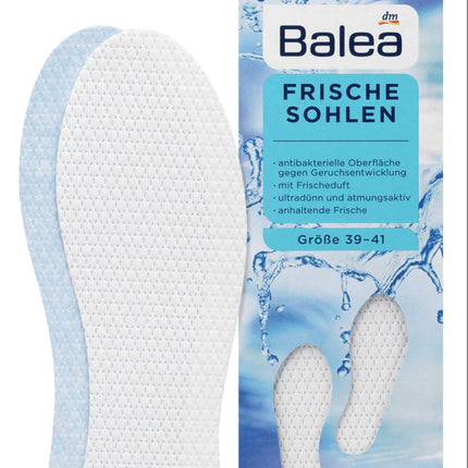 balea Frische Einlegesohlen, Größe 39-41, Weiß, 8 Paar