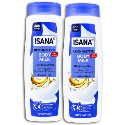 ISANA MED 2 iepakojumu ISANA bagātīgais ķermeņa piens - sausai ādai 2 x 400 ml