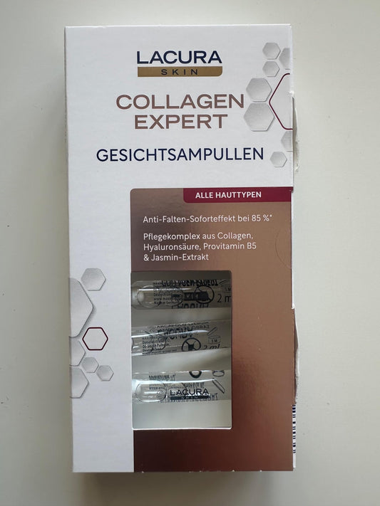LACURA Collagen 7 ampulas, nedēļas procedūra, kolagēna līdzeklis pret grumbām, tūlītēja iedarbība, 14 ml