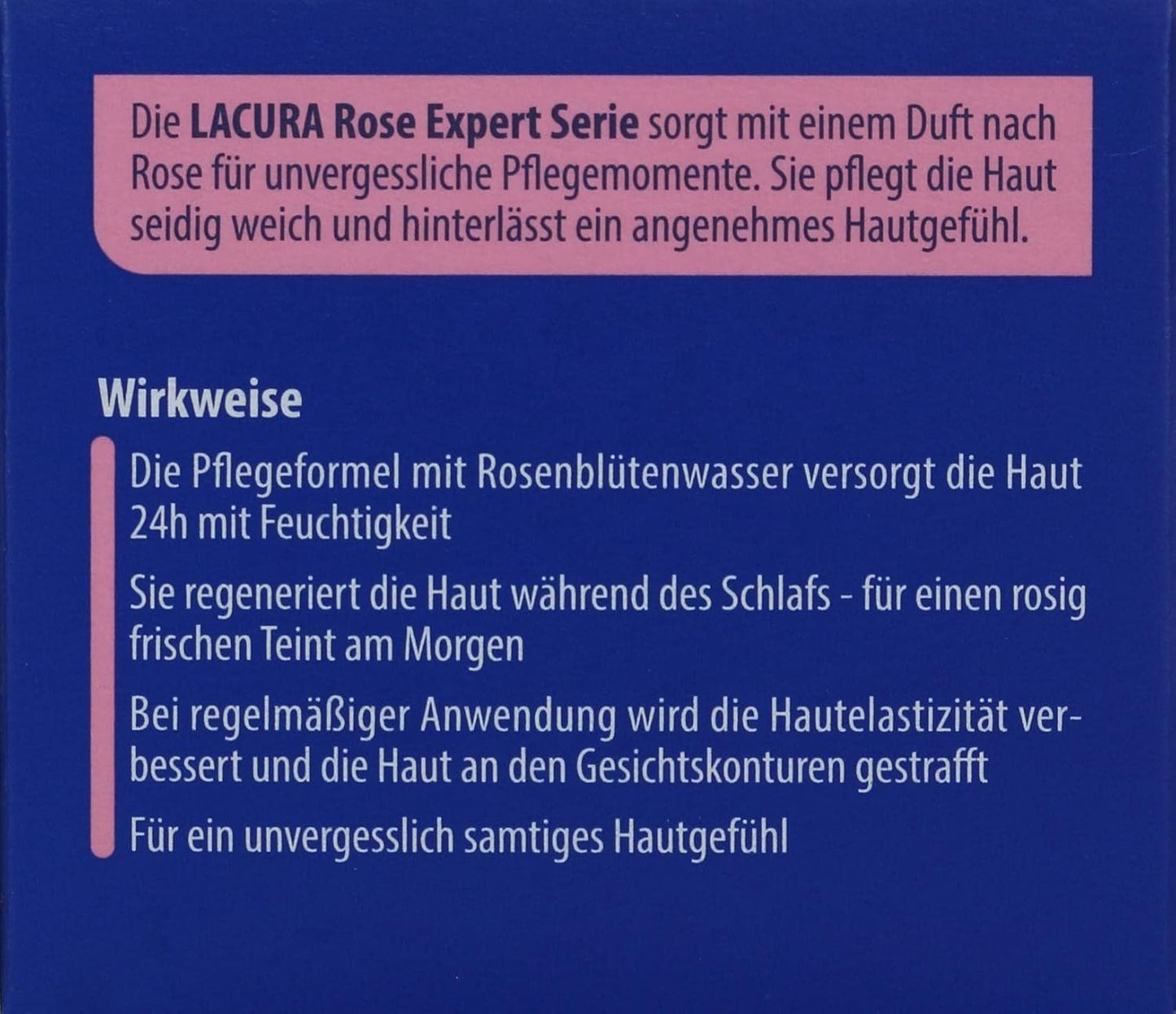 LACURA Skin Rose Expert Nachtcreme mit Rosenblütenwasser & Pfingstrosen-Extrakt, für Alle Hauttypen, 50ml
