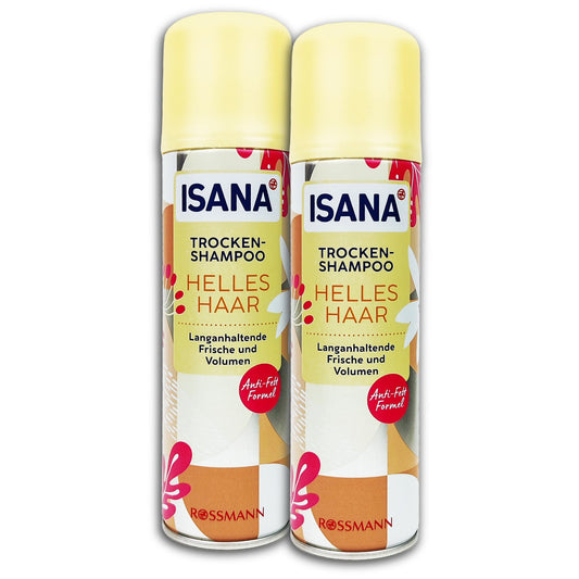ISANA MED 2er Pack ISANA Trockenshampoo Helles Haar 2x 200ml