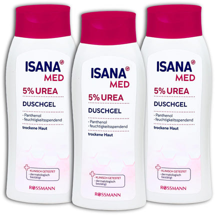 3 er Pack ISANA MED Duschge Urea 3x 250 ml