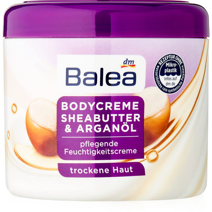 Balea Bodycreme Sheabutter mit wertvollem Arganöl für Trockenne Haut (500ml)