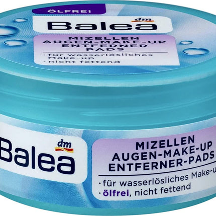 Balea Augen Make-Up Entferner Pads mit Aloe Vera ölfrei, 50 Stück