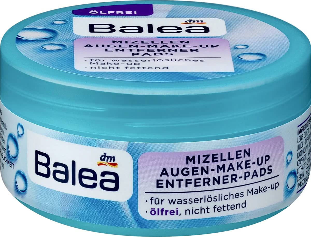 Balea Augen Make-Up Entferner Pads mit Aloe Vera ölfrei, 50 Stück