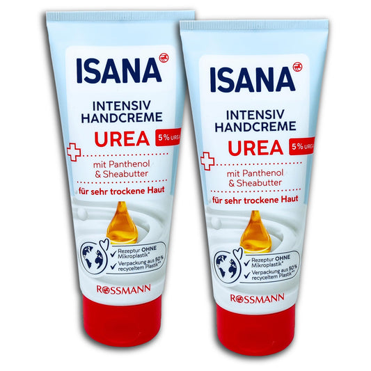 ISANA reichhaltige Handcreme Urea intensiv, 2 er Pack, 2x100ml, neu&ovp