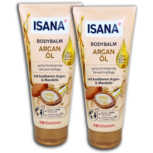 TopDeal 2 er Pack ISANA Bodybalm Arganöl Bodylotion 2 x 200 ml