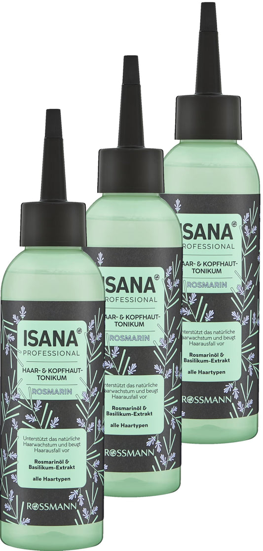 ISANA PROFESSIONAL Haar & Kopfhaut Tonikum Rosmarin, 150 ml Flasche - Unterstützt das natürliche Haarwachstum, beugt Haarausfall vor - Für alle Haartypen