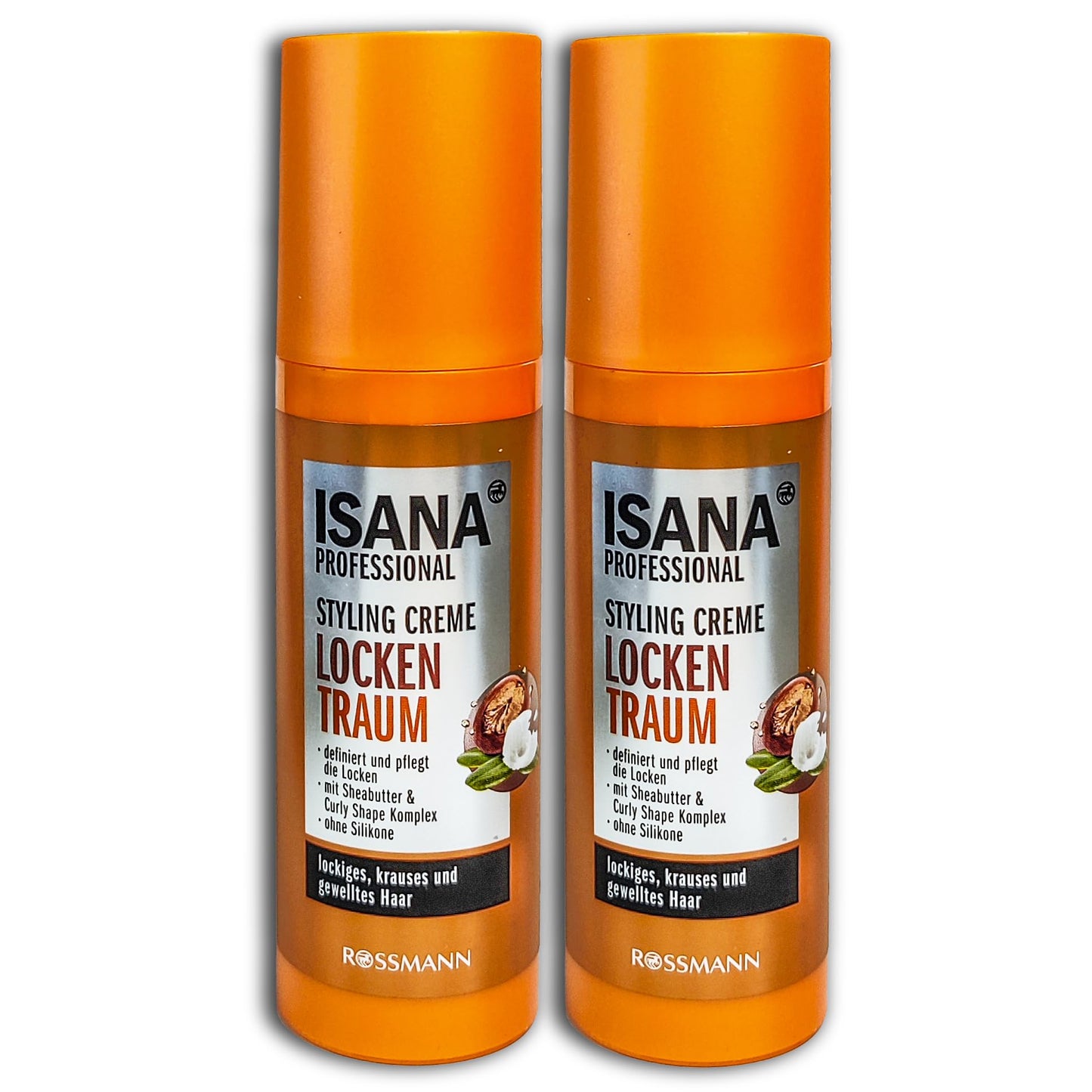 2 er Pack ISANA PROFESSIONAL Styling Creme Locken Traum 2 x 150 ml