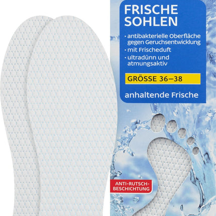 Balea Frischesohlen - weiß - Größe: 36-38, 8 Paar/16 Stück