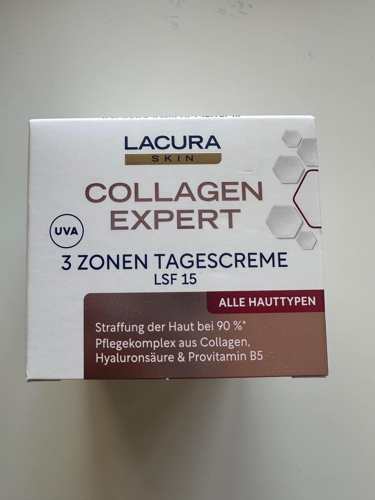 LACURA Collagen 3 Zonen Creme Gesichtscreme mit Hyaluronsäure 50 ml