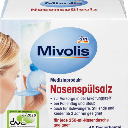 DAS gesunde PLUS deguna skalošanas sāls paciņas, 1 x 60 paciņas, medicīniskā ierīce