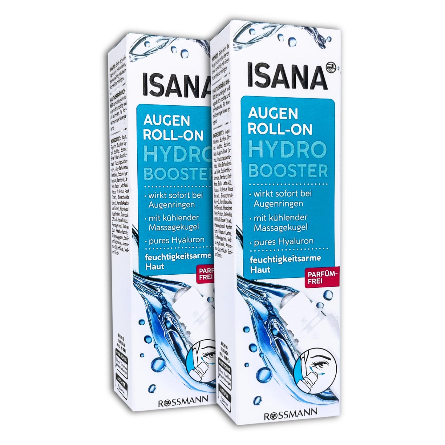 ISANA Hydro Booster Augen Roll-on. 2 er Pack, 2 x 15ml