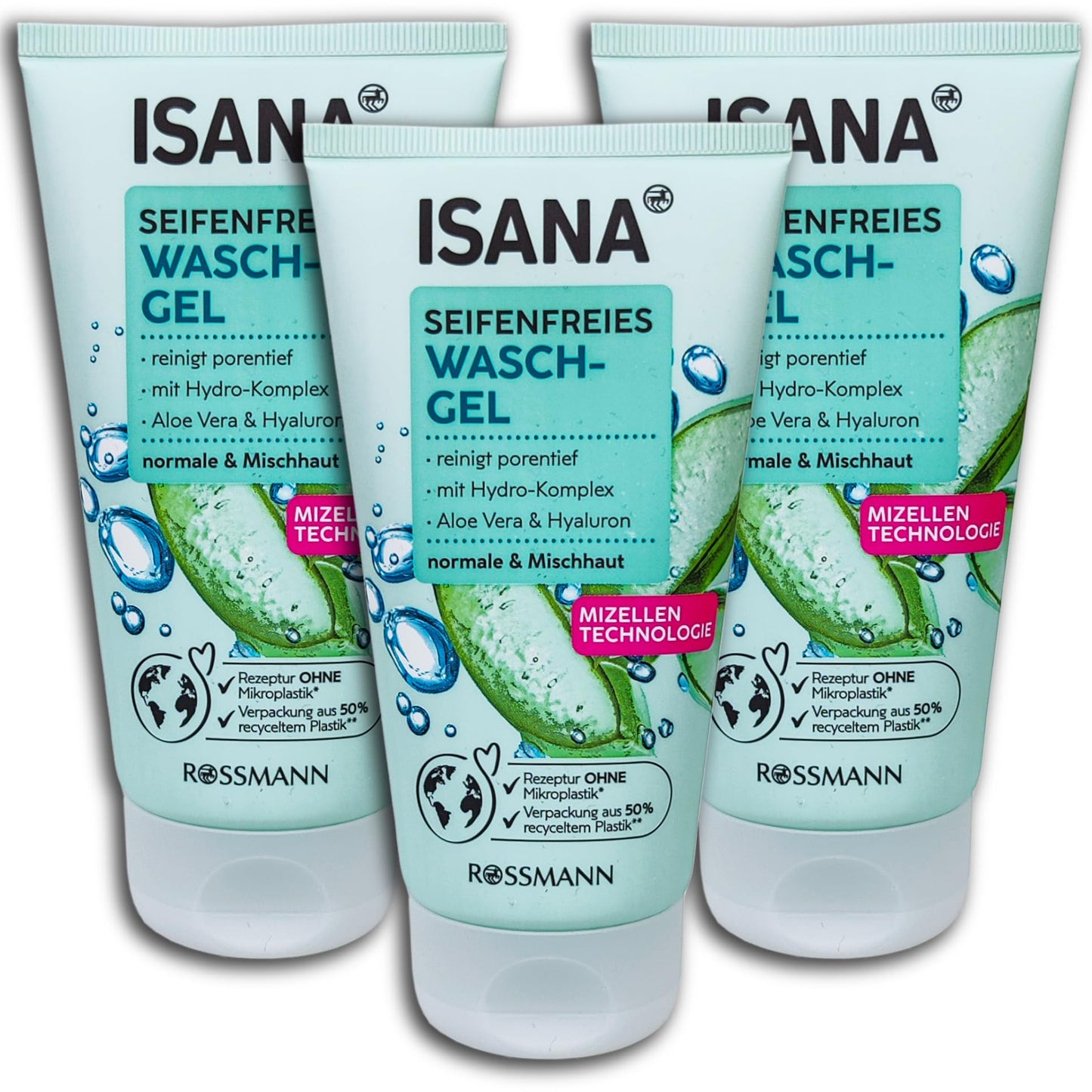 ISANA MED 3 er Pack ISANA Seifenfreies Waschgel 3 x 150 ml