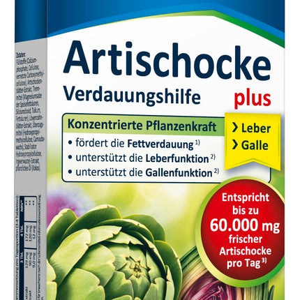 Klosterfrau Artischocke Tabletten | plus Löwenzahn + Ingwer | Mit 3-fach Pflanzenkraft für die Verdauung | 30 Stück