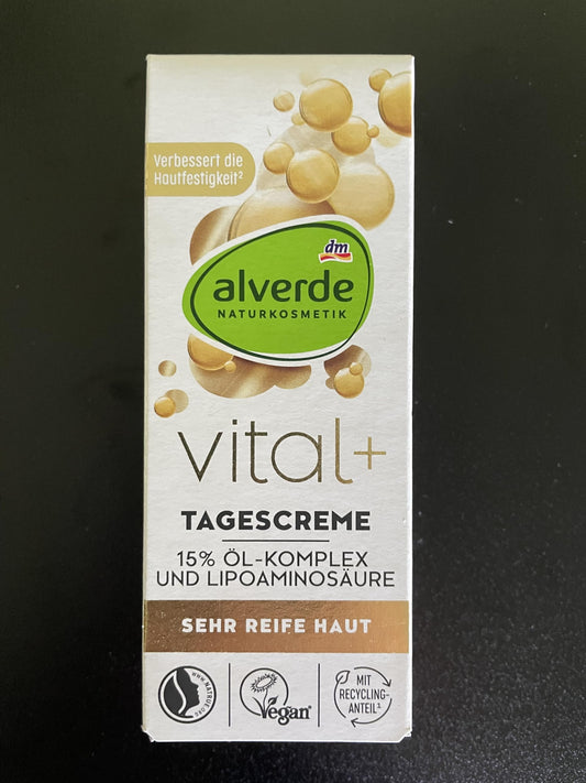alverde NATURKOSMETIK Gesichtscreme Vital+ Tagescreme, 50 ml