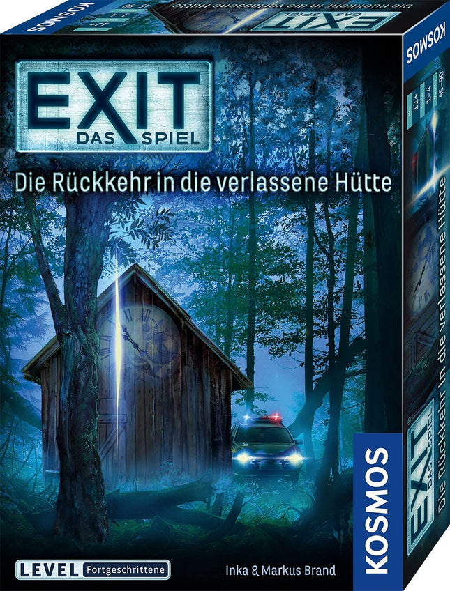 KOSMOS 680503 EXIT® - Das Spiel - Die Rückkehr in die verlassene Hütte, Level: Fortgeschrittene, Escape Room Spiel, EXIT Game für 1-4 Spieler ab 12 Jahre, einmaliges Gesellschaftsspiel